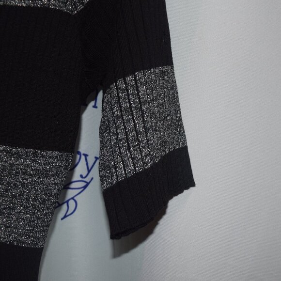 NWT NYC Sweater Dress, Gray/Black Stripes, Size 3X - Picture 5 of 8